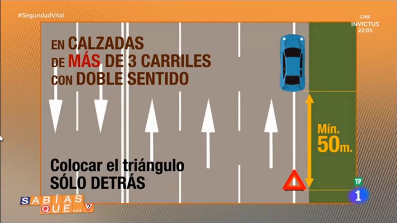 a cuantos metros hay que poner los triangulos