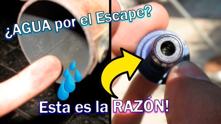 agua en el tubo de escape