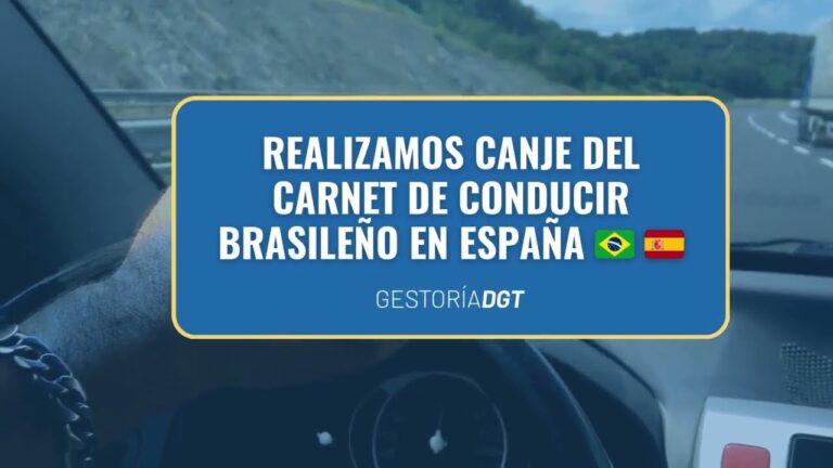 canje de carnet de conducir brasileño en españa
