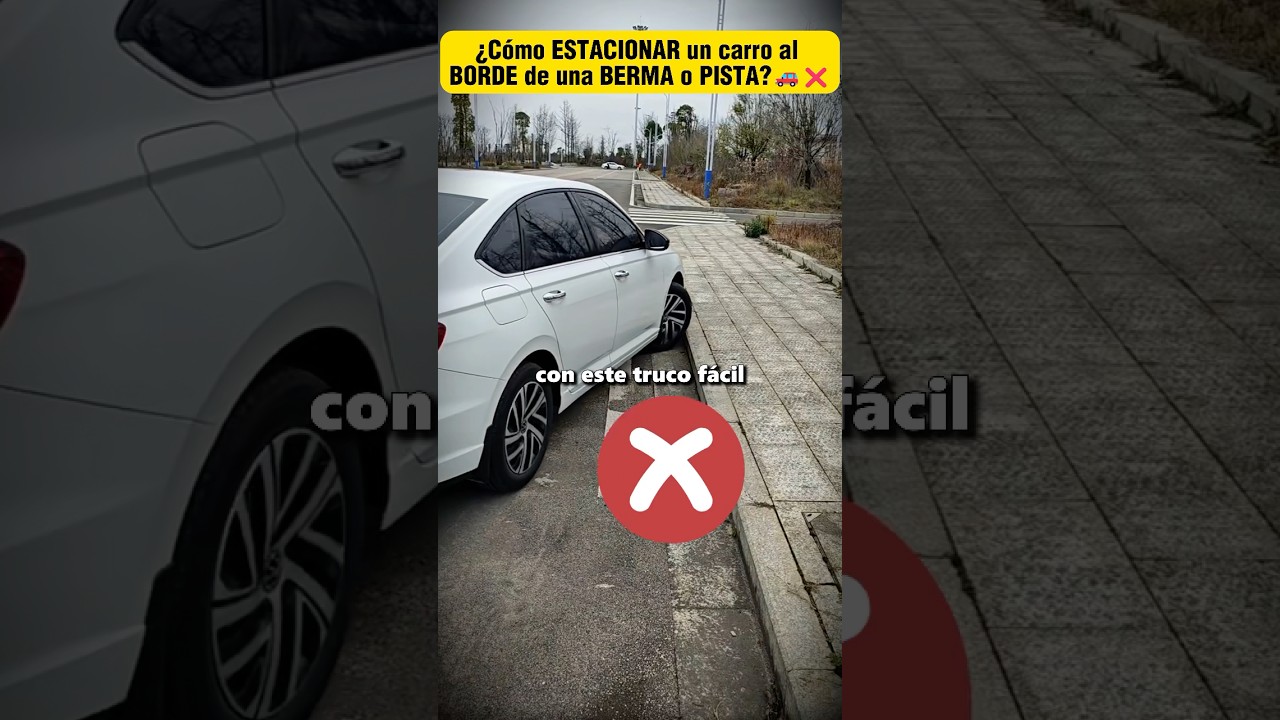 cómo debe colocar su vehículo al parar o estacionar