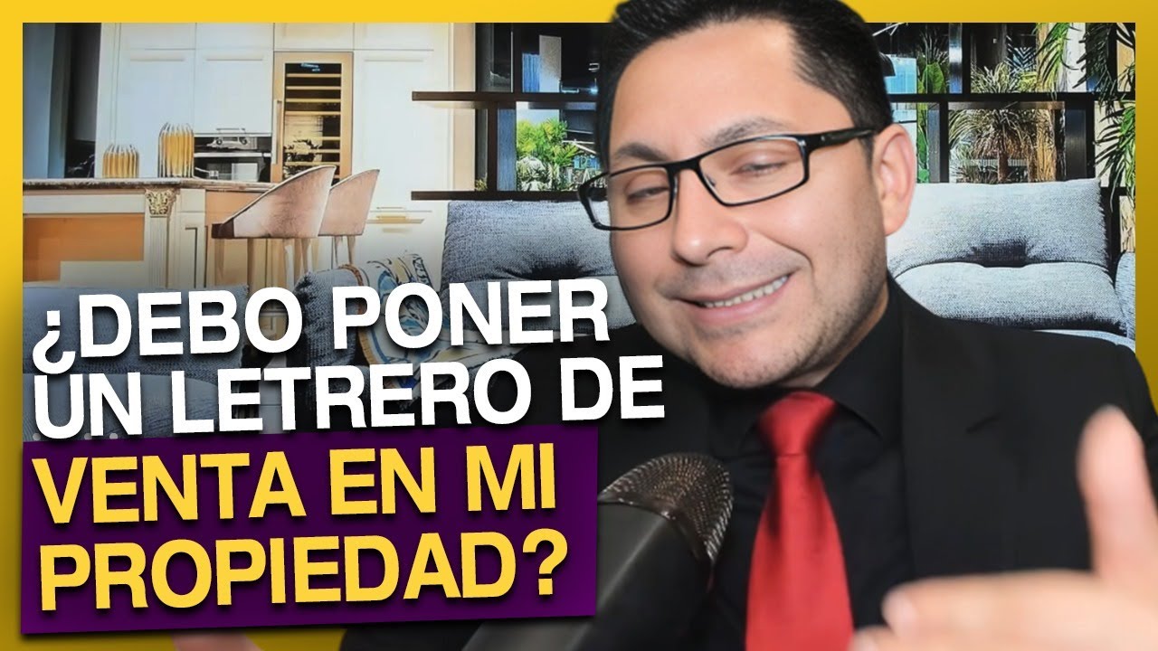 como poner un cartel de se vende
