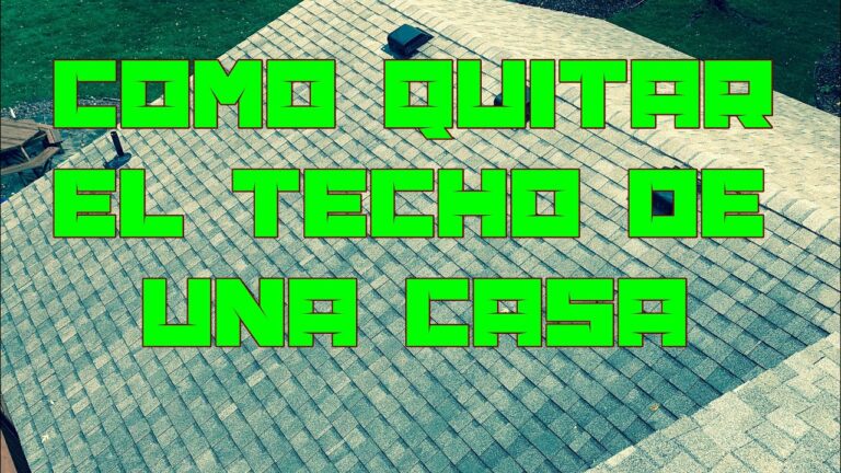 como quitar el techo de una casa
