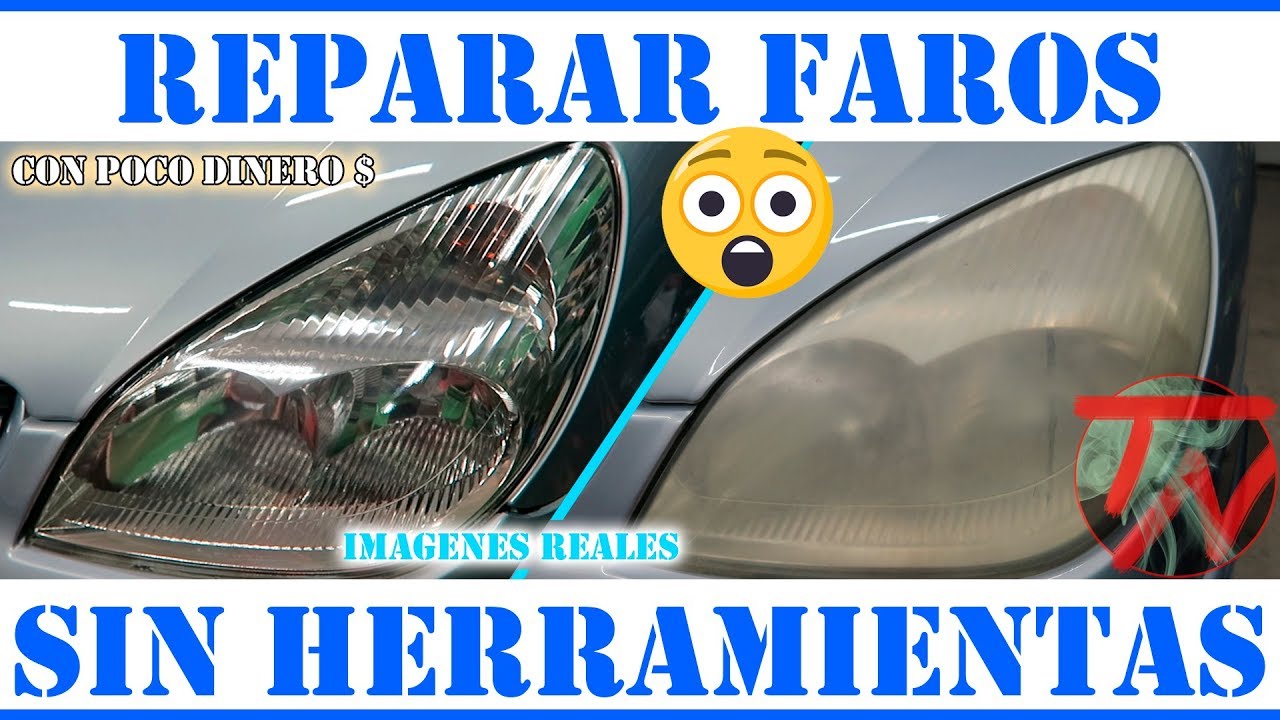 como se limpian los faros delanteros de un carro
