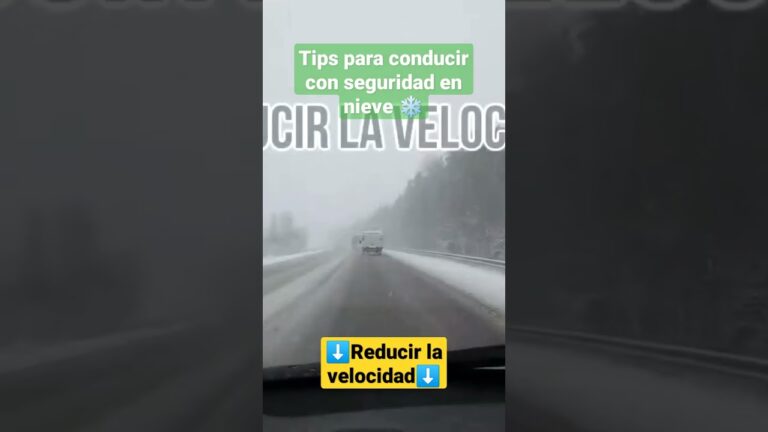 con hielo o nieve es aconsejable circular