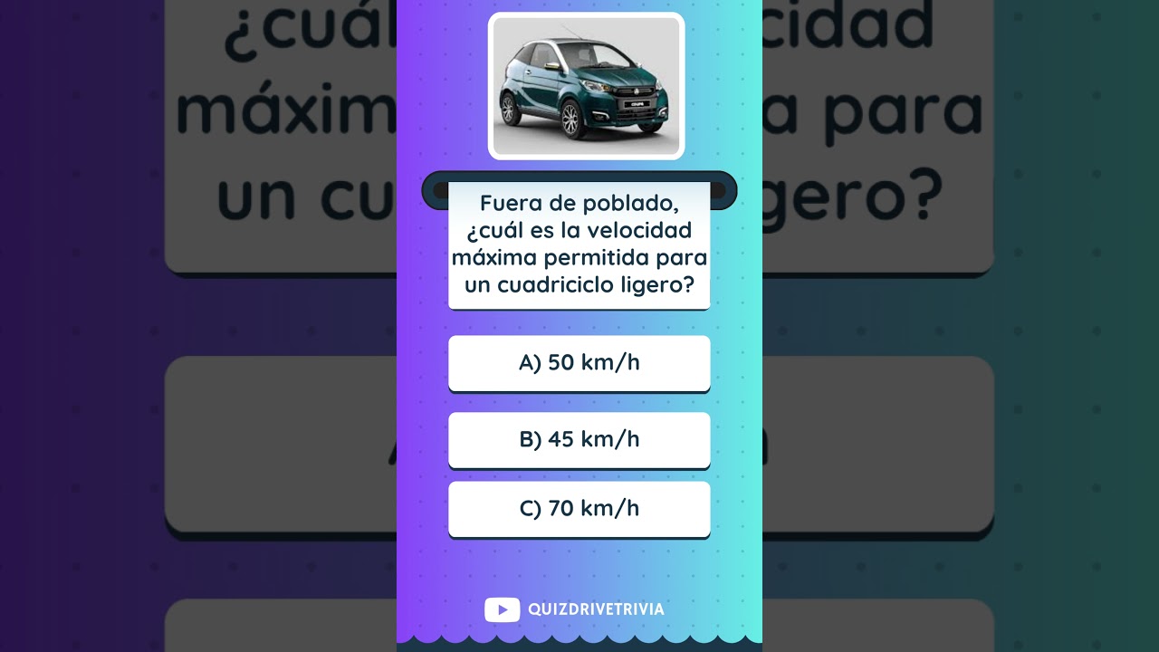 cuadriciclo ligero velocidad maxima fuera de poblado
