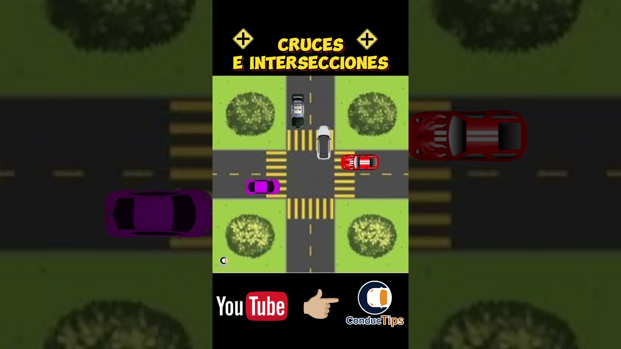 debe ceder el paso al vehículo blanco de la izquierda