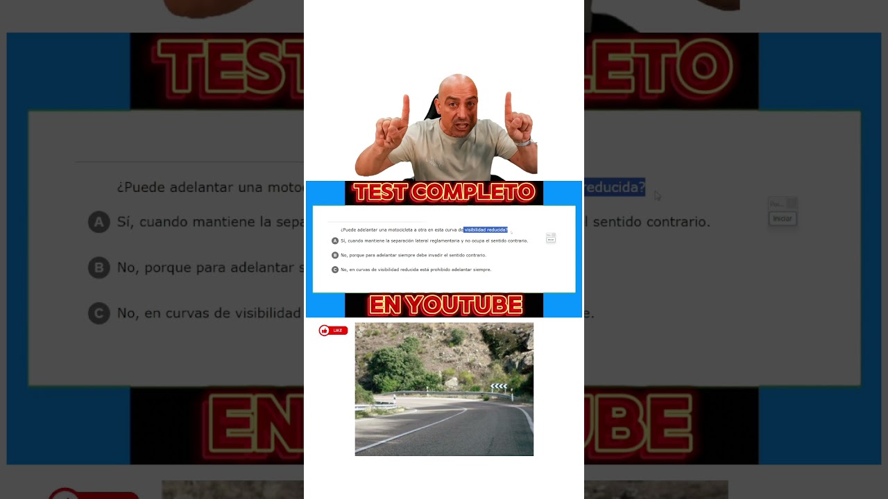 en esta curva puede adelantar al vehículo