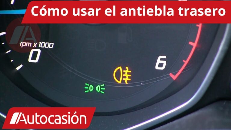 la luz antiniebla trasera deberá utilizarse en caso de
