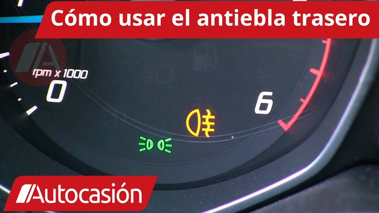 la luz antiniebla trasera deberá utilizarse en caso de