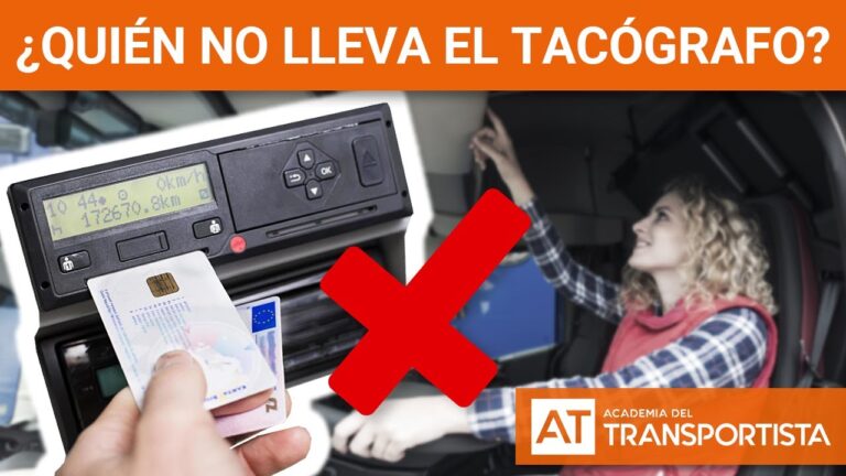 qué vehículos están exentos del uso de tacógrafo