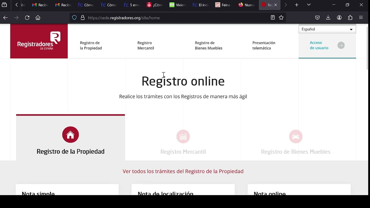 registro de la propiedad de cornella