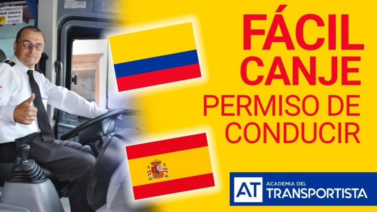requisitos para canjear carnet de conducir colombiano en españa