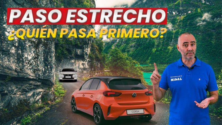 señal de preferencia en paso estrecho
