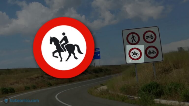señal entrada prohibida a animales de montura