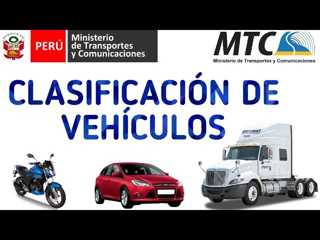 tabla de clasificación de categorías de vehículos pdf
