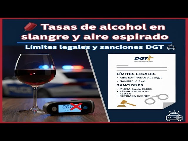 tasas de alcohol en sangre y aire espirado