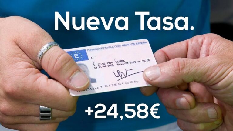 tasas de renovación del carnet de conducir