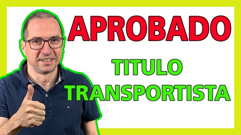 titulo de transportista para que sirve