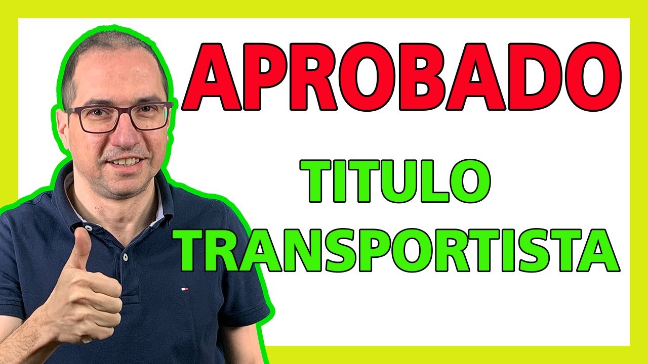 titulo de transportista para que sirve